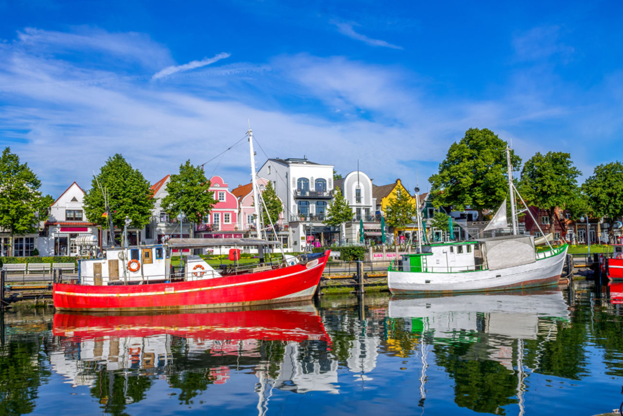 Boote in der Marina von Warnemünde